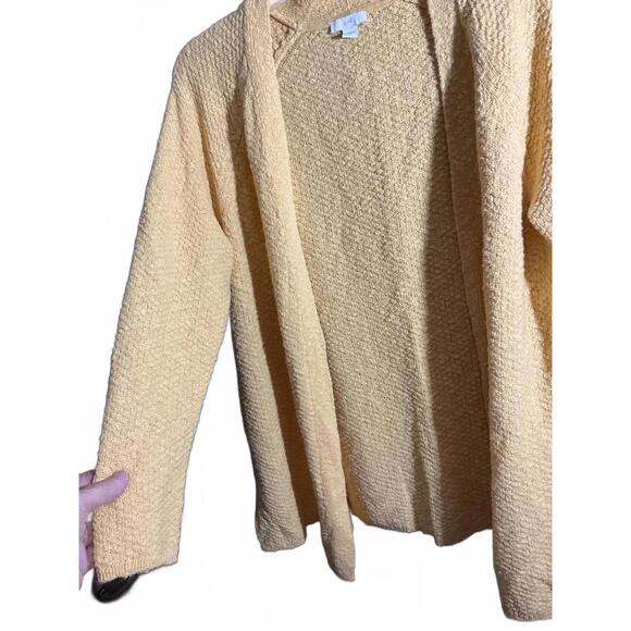 Cozy Yellow Open Cardigan by J.Jill Medium - Picture 6 of 7
